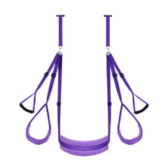 Door Swing - Upgraded Sex Swing with Hand Rings, Black and Purple