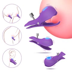Wireless Nipple Clamps - Electric Triple Nipple Clamps SM Nipple Clamps
