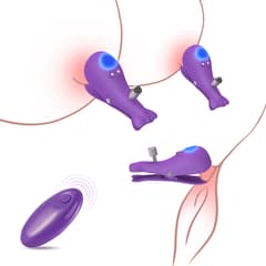 Wireless Nipple Clamps - Electric Triple Nipple Clamps SM Nipple Clamps