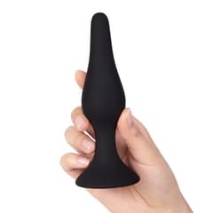 Hands-Free Suction Cup Anal Plugs - Silicone Rear Anal Plugs 5-Piece Set with Enema Anal Rinser