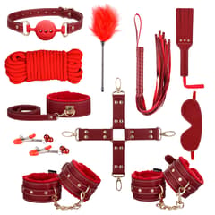 BDSM 11PCS - 11 Pieces Leather Restraints Kits