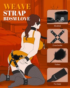 BDSM 11PCS - 11 Pieces Leather Restraints Kits