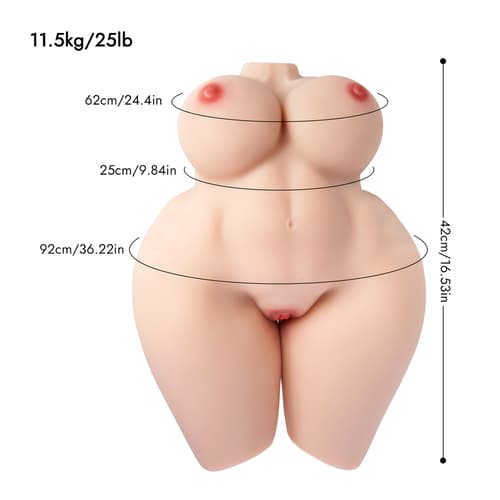 Alma - 25.3LB Voluptuous 3D High-fashion Torso Sex Dolls