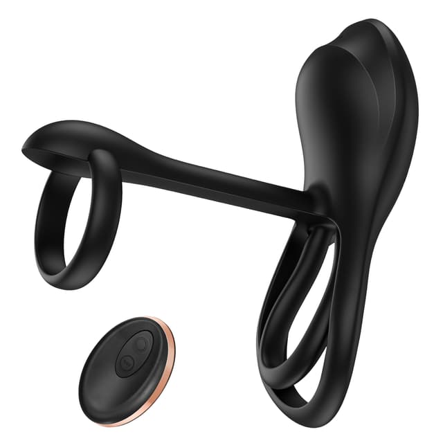 Vibrating Cock Ring Sex Toys - 3 in-1 Adult Couples Sex Toys