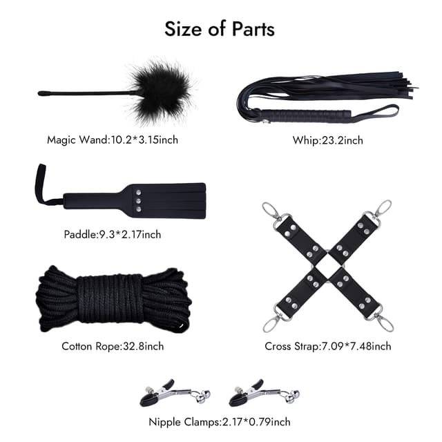 BDSM 11PCS - 11 Pieces Leather Restraints Kits