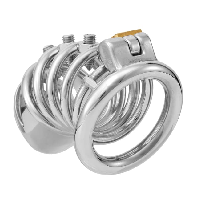 Chastity Belt Lock - Male Penis Bondage Chastity Cage with Triple Rings