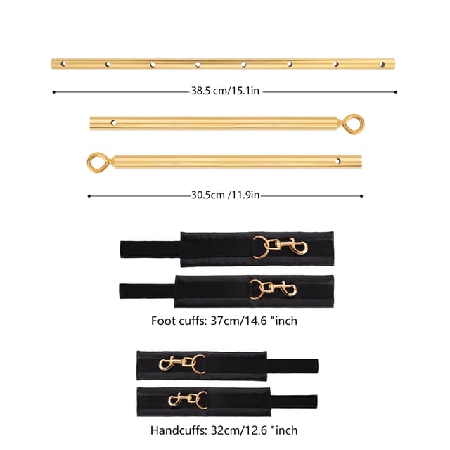 UTIMI Restraint Extension Pole with Adjustable Handcuffs and Footcuffs