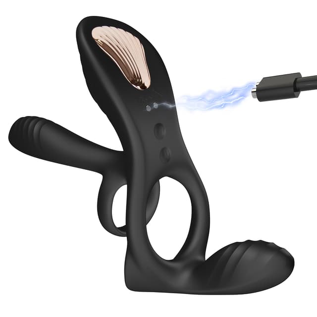 Utimi Vibrating 4-in-1 Penis Ring and Massager - 10 Modes