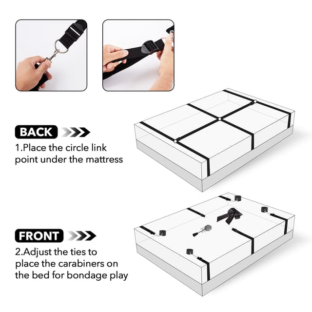 UTIMI Underbed Mattress Restraint BDSM 6-Piece Set