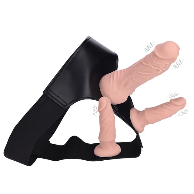 Strap On Vibration Dildos - Adjustable Strapless Dildo with 10 Modes and 3 Dildos