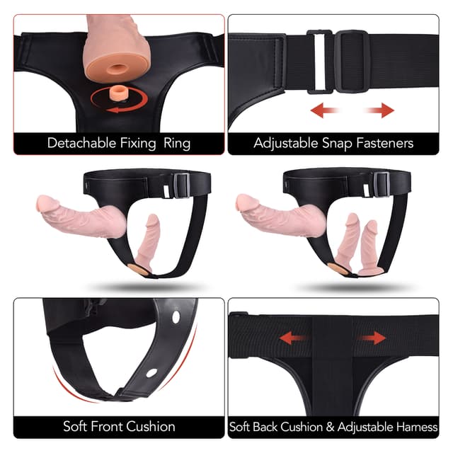 Strap On Vibration Dildos - Adjustable Strapless Dildo with 10 Modes and 3 Dildos