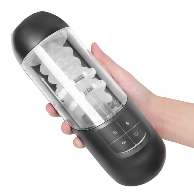 Electric Stretch-10 Stretch+7 Vibrating Stroking Waterproof Masturbator